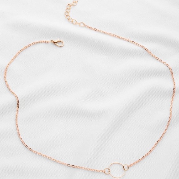 The Wild Clover Jewelry - HAZEL MINIMALIST GOLD CIRCLE PENDANT NECKLACE